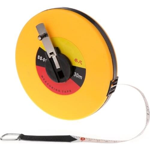 Fiber Measuring Tape 10/15/20/30m Hand-held Disc Flexible Ruler Wind Up Measure 62KD