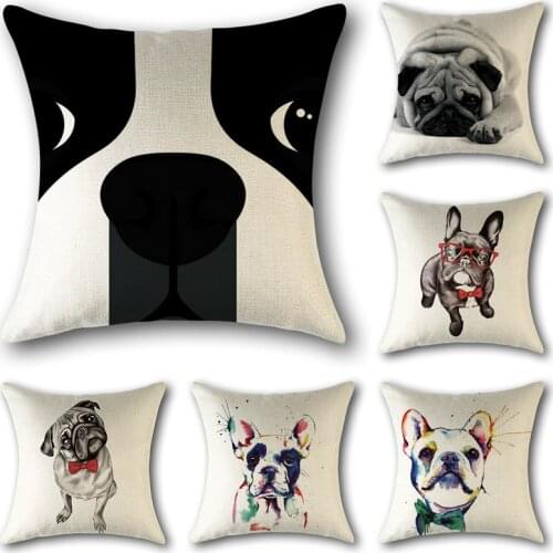 HOT SALE Cute Dogs Cushion Cover Throw Pillow Case for Home Chair Sofa Decoration Square Pillowcases