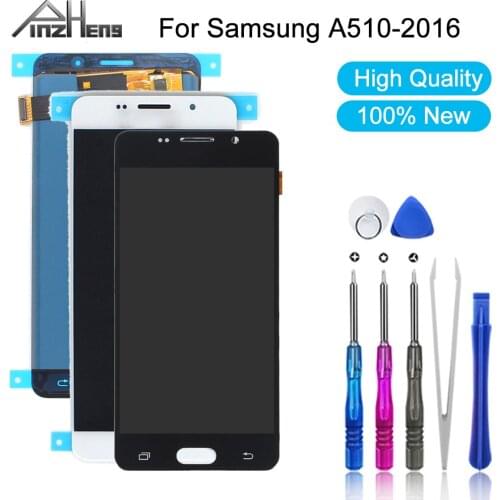 PINZHENG Phone LCD For Samsung A510 2016 LCD Display Touch Screen For Samsung A510 2016 Digitizer Assembly Replacement LCDS