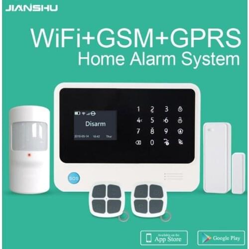 Golden Security G90B Plus Wifi GSM Security Alarm System Multi Languages Menu Smart Home Burglar Alarm With App Control