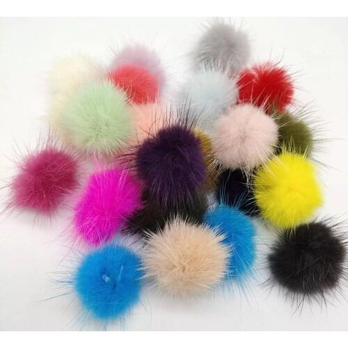 10pcs 30mm High Quality Mink Fur Ball ,For Earring Necklace Shoes Clothes Hair Accessories DIY Jewelry Making Material