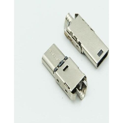 10PCS Jack Connector Interface For GBM 8Pin Male Plug with Shell Thin mobile phone Connector with Welding Plate