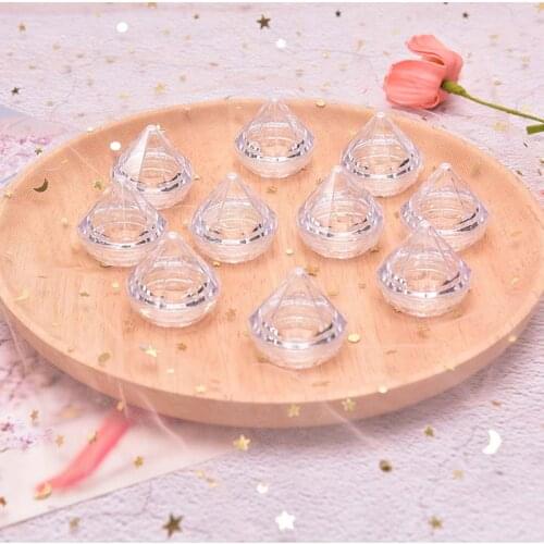 10Pcs Portable 5g Mini Cosmetic Empty Jar Pot Diamond Cream Box Eyeshadow Makeup Face Cream Container Refillable Bottles