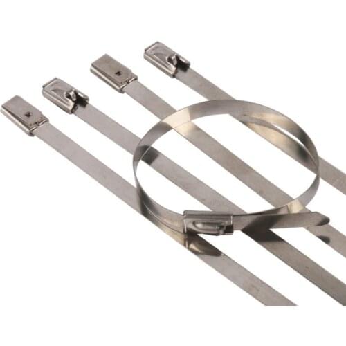 100pcs Strong Stainless Steel Marine Grade Metal Cable Ties Zip Tie Wraps Exhaust