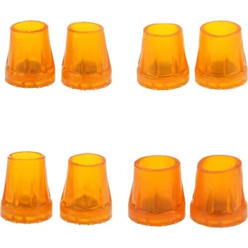 2pcs Anti-skid Stable Shock Absorb Walking Stick End Crutch Cane Tips Protector Tool 2.2 inch