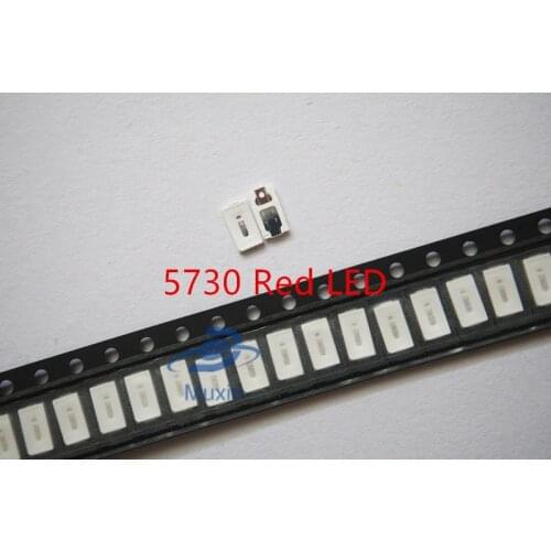 200pcs SMD Chip LED 5730 5630 Red 0.2W Surface Mount SMT Beads 0.2 W 60mA DC 2V Ultra Bright Light Emitting Diode 625nm LED Lamp