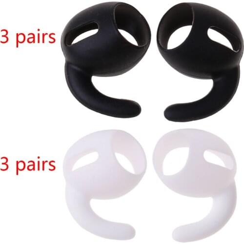 3Pair Soft Silicone Earbuds Headphone Earpods Cover Eartip Ear Hook Cap for Airpods Pro Bluetooth-compatible Earphone