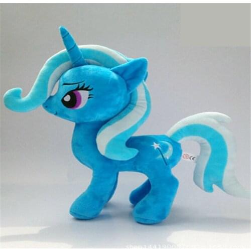 30cm High Good Quality Blue Trixie Minuette Horse Unicorn Stuffed PP Cotton Soft Plush Doll Toy