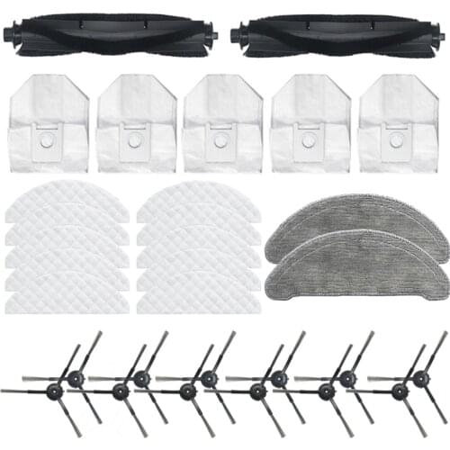 31Pcs for Roidmi EVE Plus Vacuum Cleaner Main Brush Side Brush Dust Bag Mop Cloth Disposable Cloth Replacement Parts