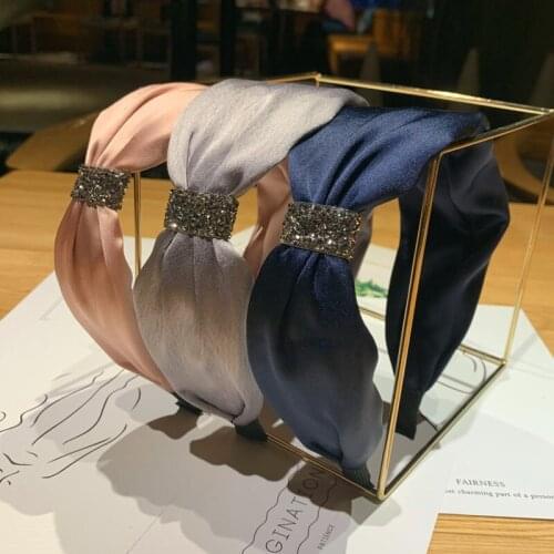 40pcs/lot DIY Simple Multi Fabrics Antiskid Side Set Auger Head Bands Pure Colore HeadBands Hair Styling Tools Accessory HA1493