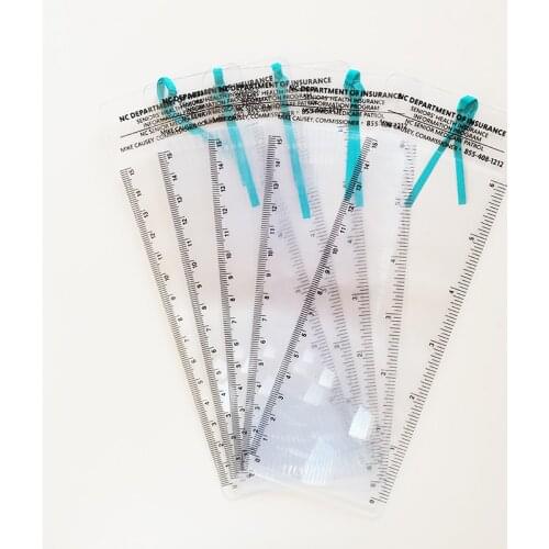 5Pcs 3X Lens Fresnel Magnifier Bookmarks& Ruler Reading Tools Ultra-thin Portable Fresnel Magnifier 188X65MM/7.4''x2.6