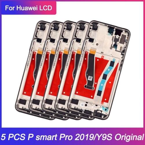 5 PCS/Lot Display for Huawei Y9S Y9 s STK-L21 L22 Display LCD with Frame Touch Screen Replacement for Huawei P Smart Pro 2019