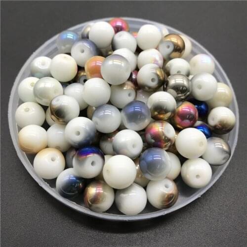 6 8 10mm Multicolor Glass Beads For Jewelry making DIY Earrings Bracelet Necklace #DZ21