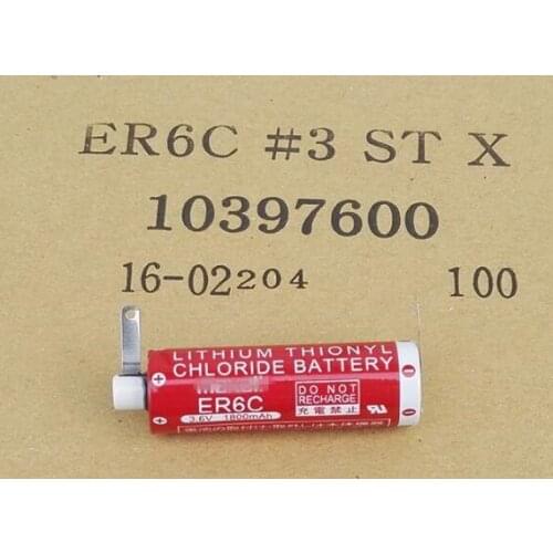 2PCS Brand new original ER6C with solder feet AA 3.6V F2-40BL FX2N/1N PLC lithium battery universal ER6V