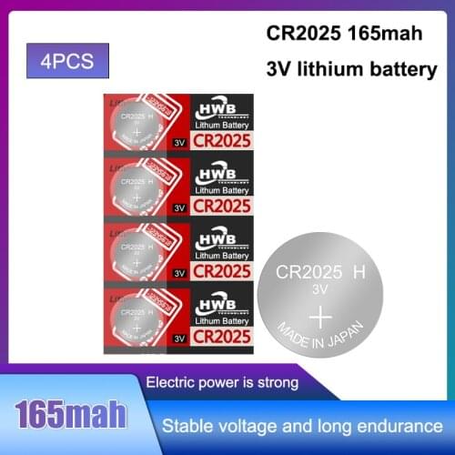 4pcs For maxell original cr2025 ECR2025 BR2025 DL2025 KCR2025 LM2025 3v button battery coin battery for watch car toy