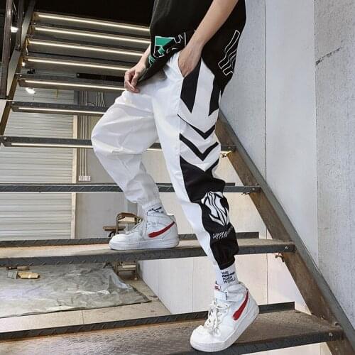 Casual Mens pants Fashion Streetwear Loose Elastic Waist Men Clothing Trousers Hip Hop Jogging Harajuku Sweatpants Male