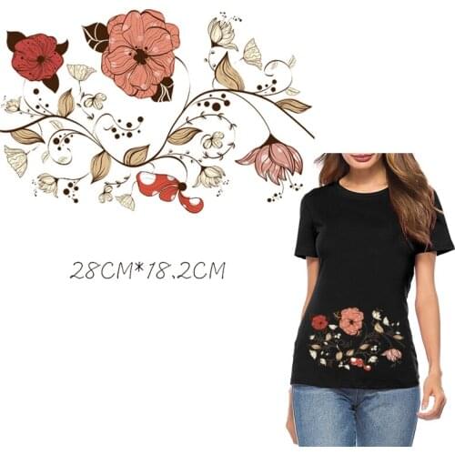 P Flower Patch T-shirt Dresses Patches For Women Clothing A-level Washable Heat Transfer DIY Accessory Decoration