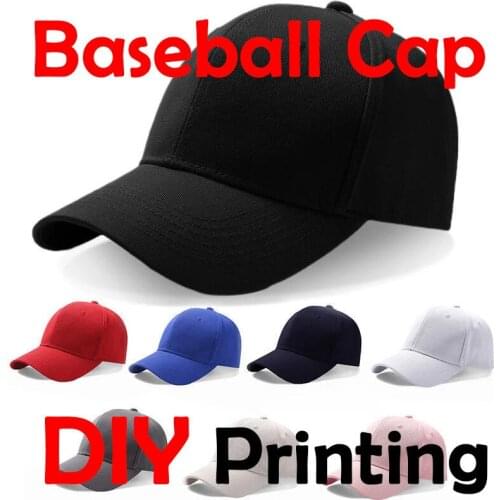 DIY Cap Fashion for Boy Girl High-quality Hardware Logo Adjustable 3D Customized Cap Baseball Caps Logo Printed Dropshipping