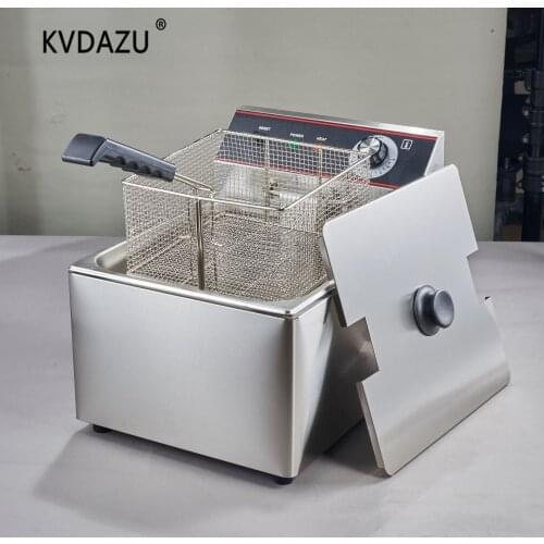 Commercial 16L Electric Fryer Deep Fryer Electric Fryer Fryer Frying Skewer French Fries Fries Frying Machine