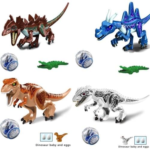 Jurassic Dinosaur Heavy Claw Dragon Tyrannosaurus Carnotaurus Gyrosphere Escape Building Blocks Kit Bricks Classic Sets Model