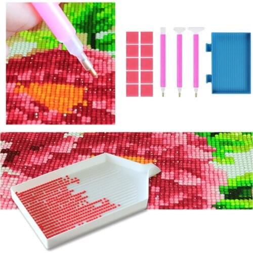Diamond Painting Tray Holder Beading Storage Tray Point Drill Pen Drill Clay Organizer Storage Box DIY Craft Drill Clay Set