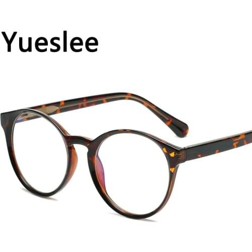 49743 Tr90 Anti Blue Light Retro Round Glasses Frame Men Women Optical Fashion Computer Eyeglasses