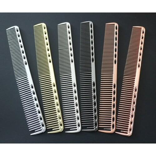 Professional Combs High Quality Space Aluminum Hair Comb Hair Salon Hairdressing Metal Comb Hair Cutting Styling Tools