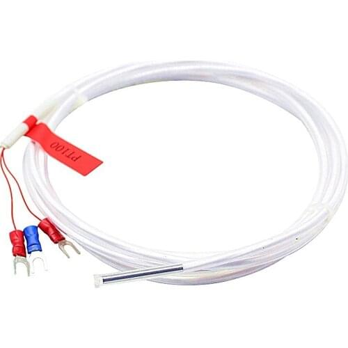 Pt100 Sensor PTFE acid-proof RTD 3 Wire Temperature Sensor Oil Waterproof Anti-corrosion PT100 platinum thermal resistance