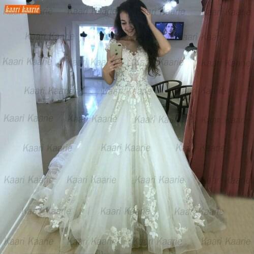 Boho Ivory Wedding Dress 2020 Vestido De Noiva Lace Up Appliqus Tulle Ball Gown Bride Dresses Sleeveless White Robe De Mariage