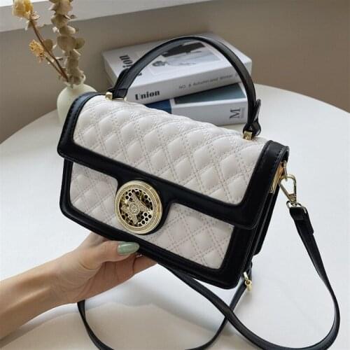 High-end Western Style Bag 2021 New High-quality Rhombic Bag Messenger Style Fashion Lady Piano Bag Small Golden Ball Chain Bag