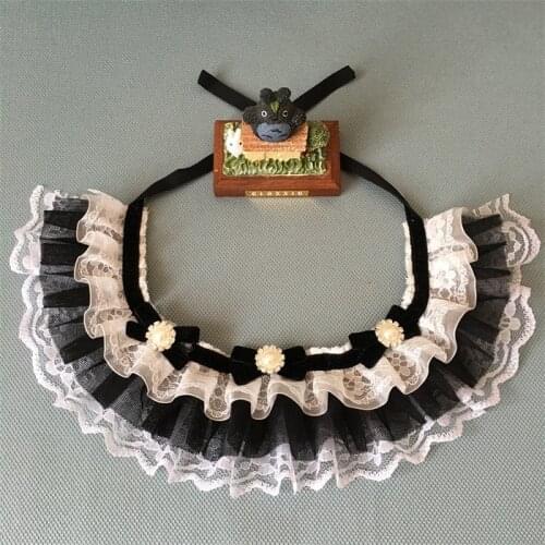 Handmade dog pet jewelry necklace c custom cat ollar ring bow tie bowline saliva towel bib