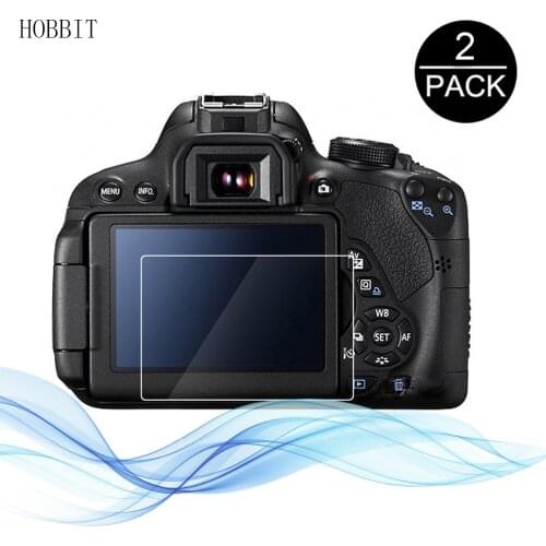 2Pcs 9H Tempered Glass For Canon EOS R R5 R6 Ra RP M M2 100D 200D 250D 600D 650D 700D 2000D 9000D 1Dx 1Dc Screen Protector Film