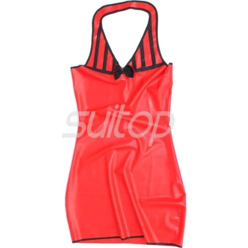 Womens Latex Rubber tight mini Dress sexy New High quanlity level