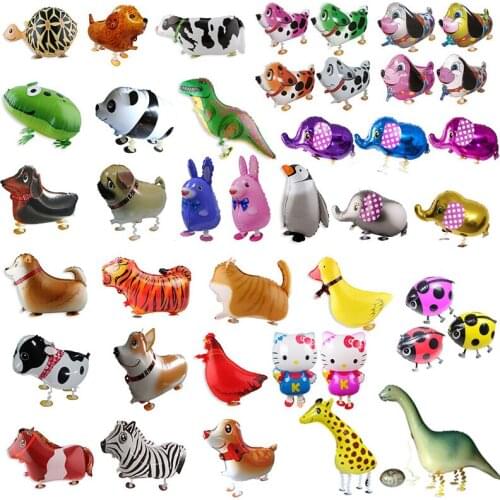 1 pcs Cute cartoon animals walking balloon Children birthday garden party decorations zoological park Elephant dinosaur giraffe