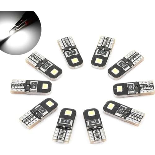 10pcs CANBUS White LED Interior Dome Map License Door mirror Lights Bulb T10 2825 168 158 194 W5W​ Replaceable Car LED bulbs