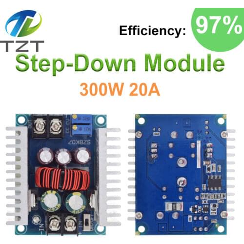 300W 20A DC-DC Buck Converter Step Down Module Constant Current LED Driver Power Step Down Voltage Module Electrolytic Capacitor