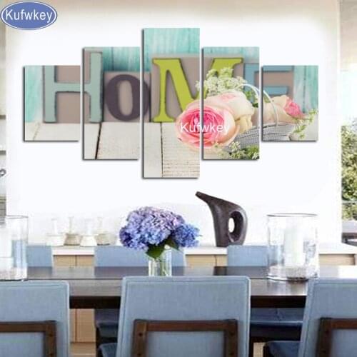 5pcs Full,Diamond Embroidery,5D,diy,Diamond Painting sweet home,3d picture,image,Stitch Cross,3D,Diamond Mosaic,Needlework,arts