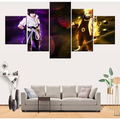 5pcs Japan Anime Accessories Posters Wall Art Home Decor Modular Pictures Canvas HD Printed Paintings For Living Room Decoration