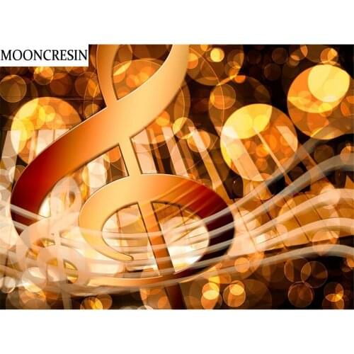 5D Diy Diamond Painting Music Mark Cross Stitch Diamond Embroidery Full Square Resin Needlework Mosaic Picture Home Decoration