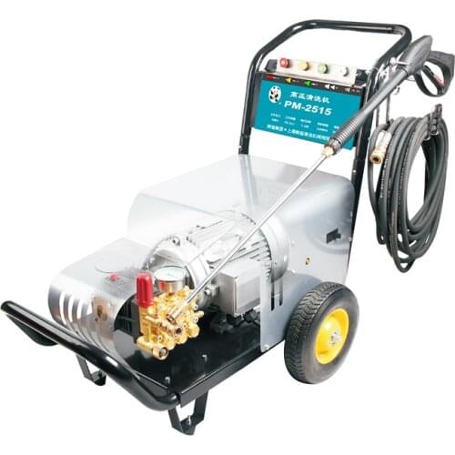 Panda PM-2015 high pressure 200bar cleaning machine high flow 15LPM copper pump cleaner car pressure washer 380V AC 5.5KW