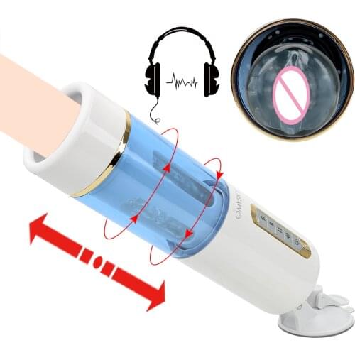 Masturbation Cup Automatic Telescopic Adult Products Sex Toys For Men TPE Artificial Vaginal With Strong Suction Cup