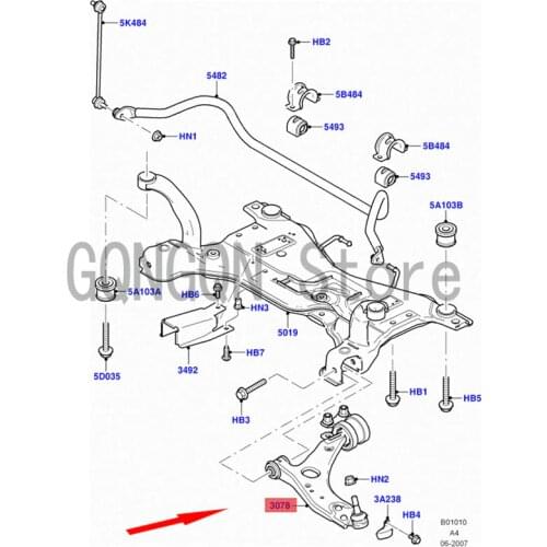 CAR lower suspension Small front suspension Right For dMo nd eoF oc us Lower swing arm Lower support arm Lower bending arm
