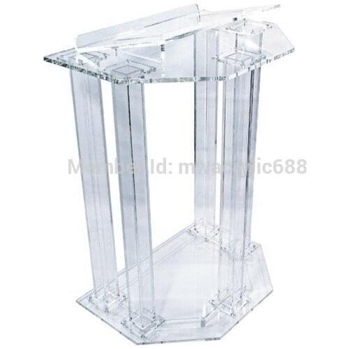Free Shipping Price Reasonable Transparent Cheap Clear Acrylic Lectern podium