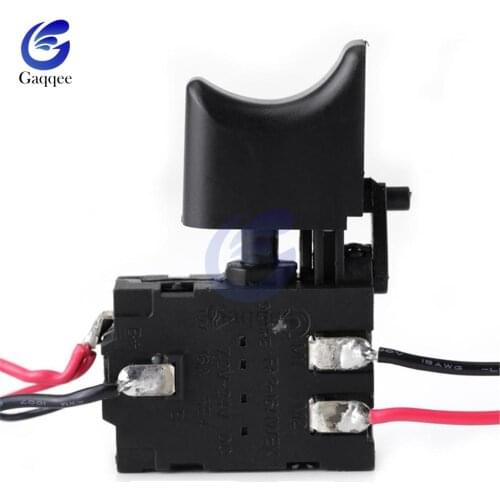 DC 7.2 V - 24 V 16A Electric Drill Controller Switch Lithium Battery Cordless Trigger Switch With Small Light for Power Tools