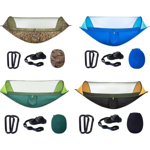 Breathable Camping Hammock with Mosquito Net Hanging Bed for Outdoor Travel