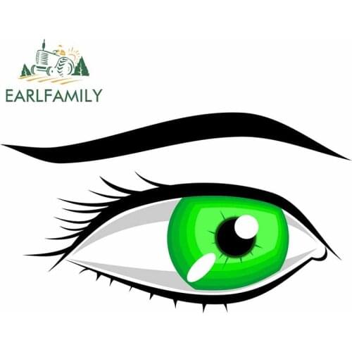 EARLFAMILY 13cm x 7.5cm For Eye Fine Car Stickers Windshield Decal DIY Occlusion Scratch Waterproof Vinyl Material Decoration