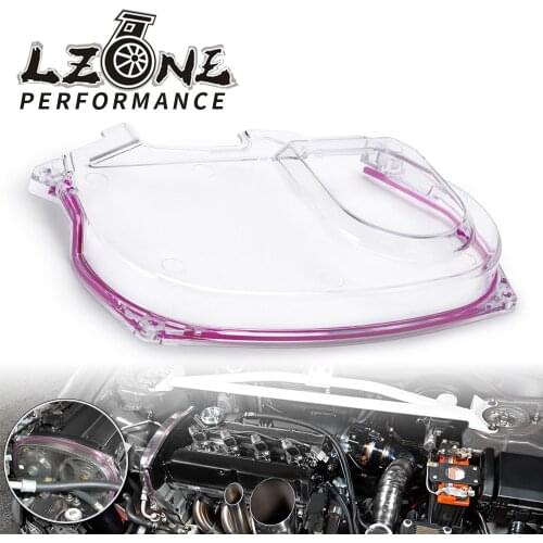 LZONE - Clear Cam Gear Timing Belt Cover Pulley For Mitsubishi Lancer Evolution EVO 9 IX Mivec 4G63 JR6334