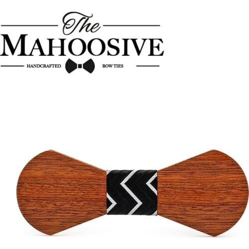 Mahoosive Wooden bow tie Pocket married bow ties male bow butterfly ties for men women mens bowties