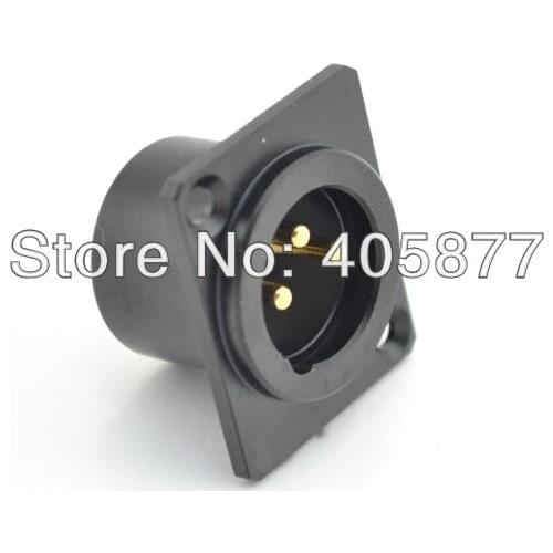 Microphone XLR Male Chassis 3-Pin Panel Socket Jack Connector Adapter XLR socket