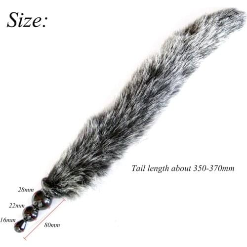 New MS Adult Sex Toys Naughty Fox Tail Anal Plug Backyard Plug Sexy Artificial Fox Tail Flirt Toy Cosplay Alternative Clothing